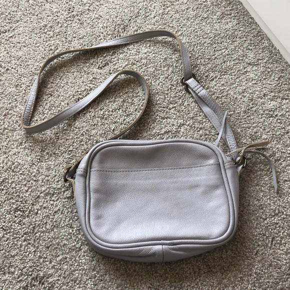 Able Leather Light Blue Crossbody Purse - Picture 1 of 7